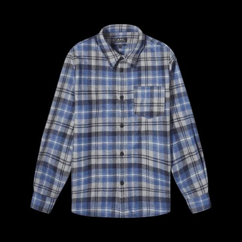 A.P.C. Valerian Check Overshirt 'Blue'
