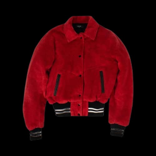 Amiri Sherpa Band Jacket 'Red'