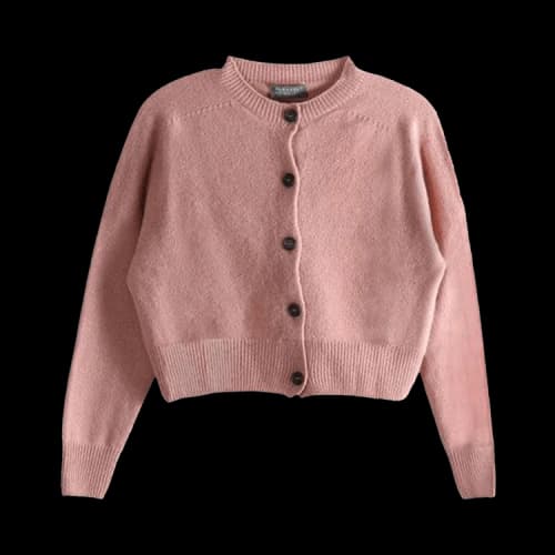 Margaret Howell Small Crew Neck Cardigan 'Pink'