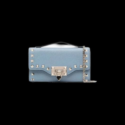 Valentino Pouch in Blue Leather 'Blue'