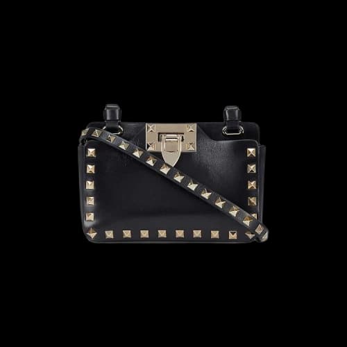 Valentino Rockstud Leather Phone Case 'Black'