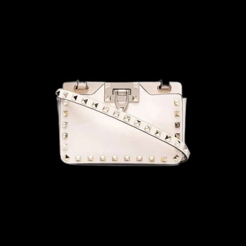 Valentino Smartphone Case in Beige Leather 'Light Ivory'