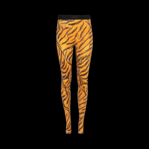 Marine Serre Tiger Printed Jersey Leggings 'Medium Orange'