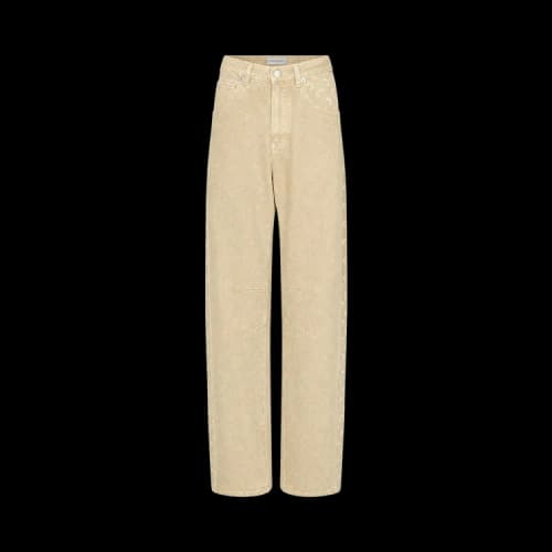 Marine Serre Faded Moon Denim Barrel Jeans 'Dark Beige'