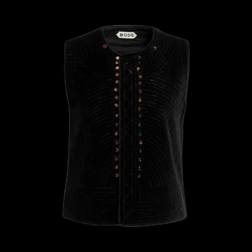 Bode Velvet Falmouth Vest 'Black'