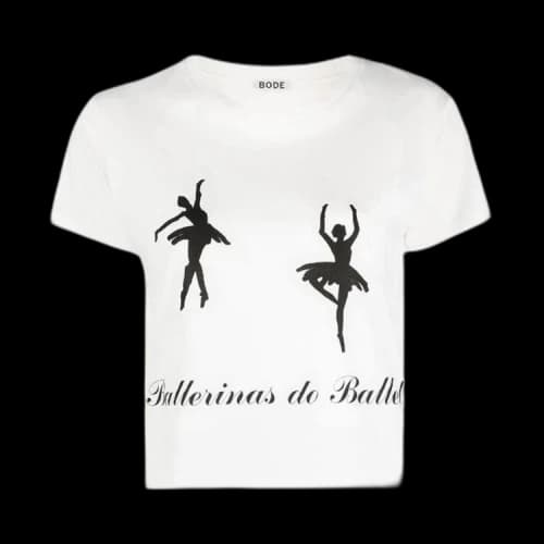 Bode Printed Ballerinas Tee 'Cream'