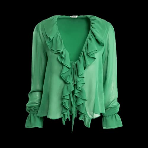 Bode Flounce Blouse 'Green'
