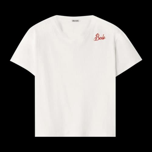 Bode Pointelle Tee 'Cream'