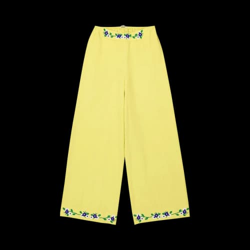 Bode Beaded Chicory Pant 'Yellow'