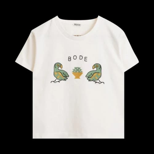 Bode Twin Parakeet Tee 'Cream'