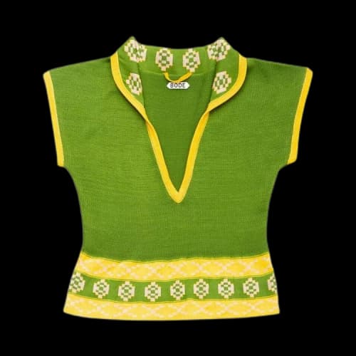 Bode Wellfleet Jacquard Top 'Green'
