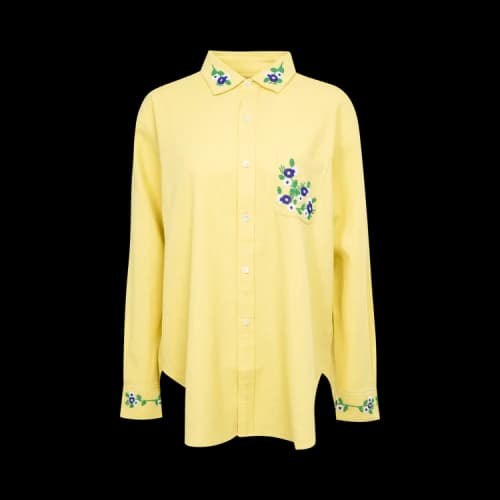 Bode Beaded Chicory Shirt 'Yellow'
