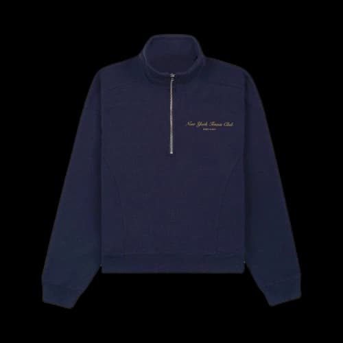 Sporty & Rich NY Tennis Club Quarter Zip 'Navy'