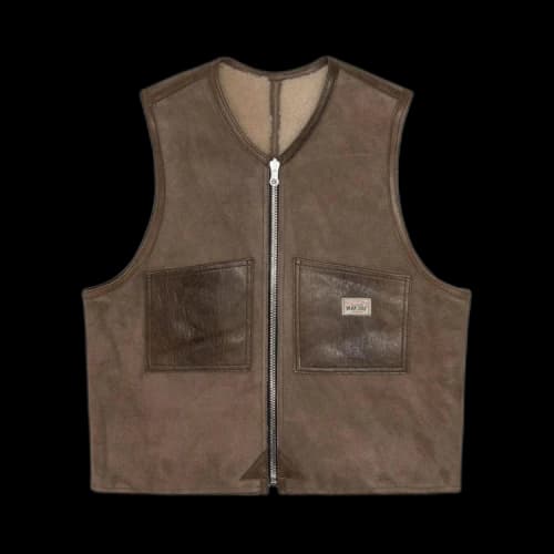 Stussy x Our Legacy Work Shop Reversible Shearling Vest 'Off White'