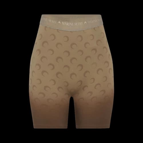 Marine Serre Faded Moon Mini Shorts 'Taupe'