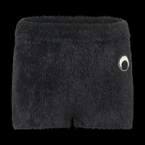 Marine Serre Wild Fluffy Knit Shorts 'Black'