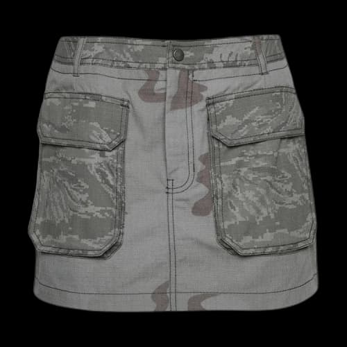 Marine Serre Regenerated Camo Mini Skirt 'Dark Grey'