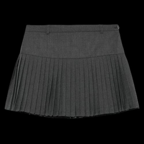 Marine Serre Regenerated Tailoring Pleated Skirt 'Grey'
