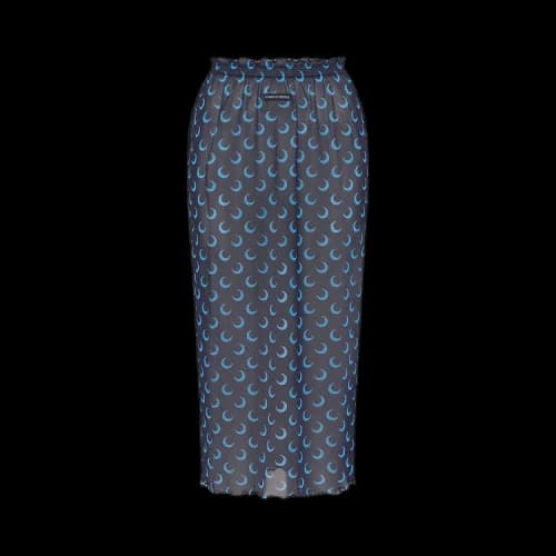 Marine Serre Moon Printed Mesh Midi Skirt 'Navy'