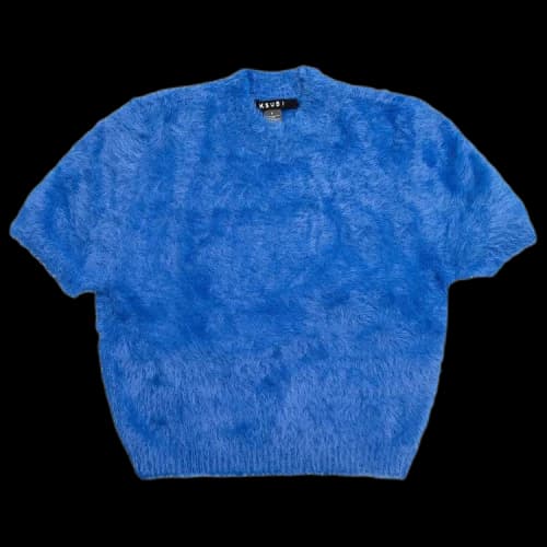 Ksubi Cyber Knit Short-Sleeve Top 'Blue'