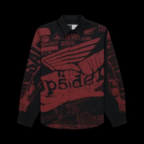 Sp5der Lap 5 Button Up Shirt 'Red'