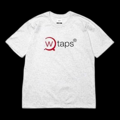 WTAPS Axe Tee Ash Gray Large Lens Logo Basic Short Sleeve