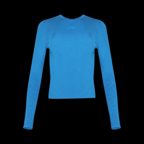 Marine Serre Core Knit Open Back Pullover 'Blue'