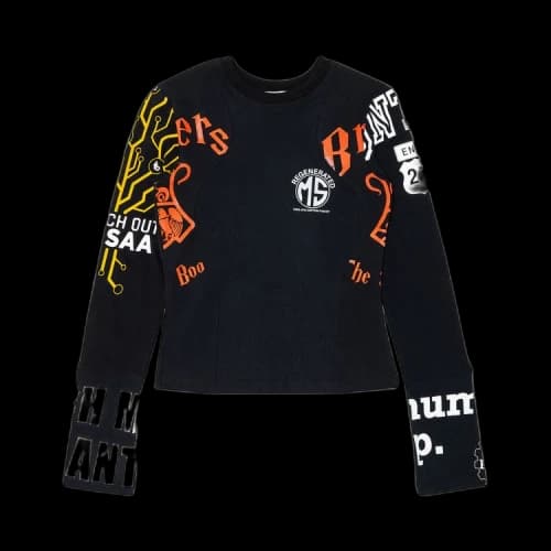 Marine Serre Regenerated Graphic Patchwork T-Shirt 'Black'