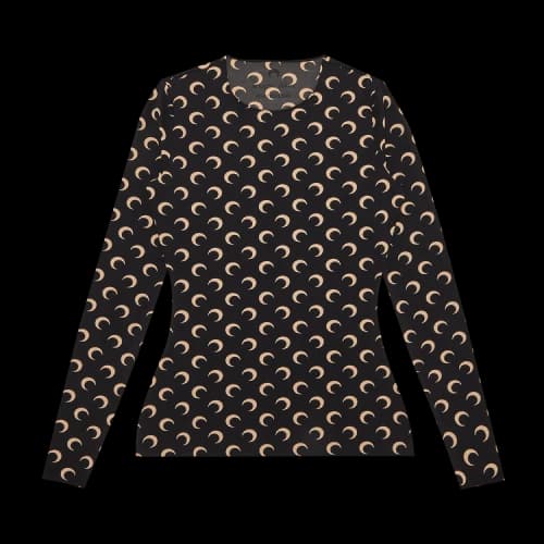 Marine Serre Regenerated All Over Moon Jersey Long-Sleeve Second Skin 'Inverse Tan'