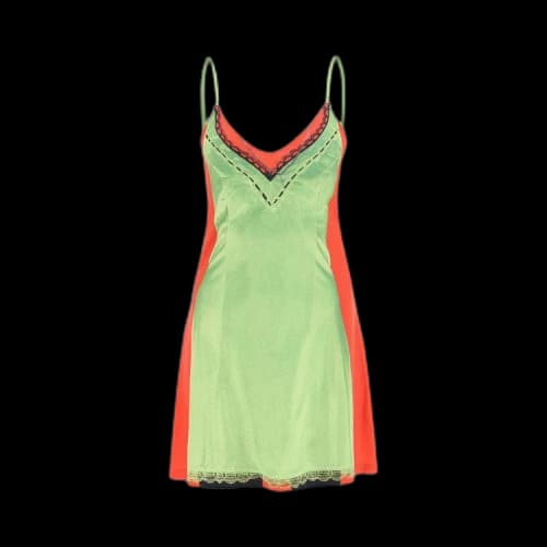 Y/Project Trompe L'Oeil Y Belt Denim Maxi Dress 'Orange/Pink'