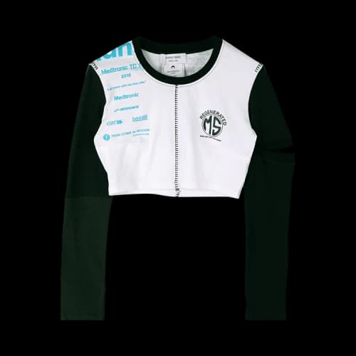Marine Serre Regenerated Graphic Cropped T-Shirt 'White'