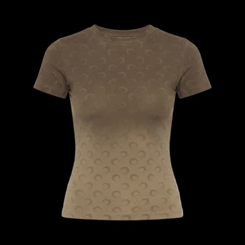 Marine Serre Faded Moon Short-Sleeve Baby Fit T-Shirt 'Taupe'