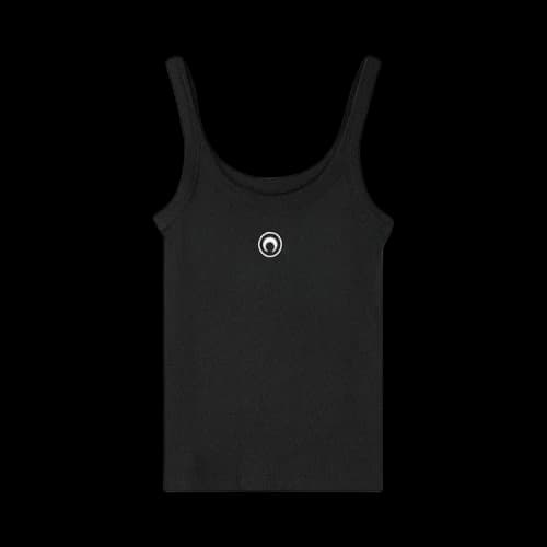 Marine Serre Crescent Moon Embroidered Tank Top 'Black'