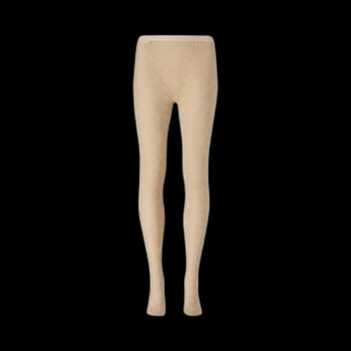 Marine Serre Regenerated Moonogram Mesh Flock Tights 'Beige'