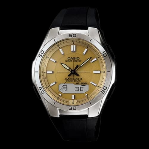 CASIO Wave Ceptor 100 Meter Waterproof Solar Power Movement Resin Strap