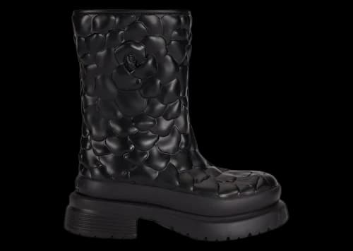 Valentino Garavani Atelier Shoes Rose Edition Rainboot Black (Women's)