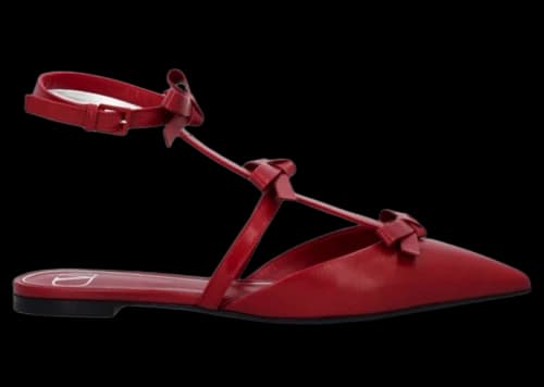 Valentino French Bow Mules Red (Women's)