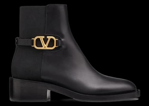 Valentino VLogo Signature Ankle Boot Black (Women's)
