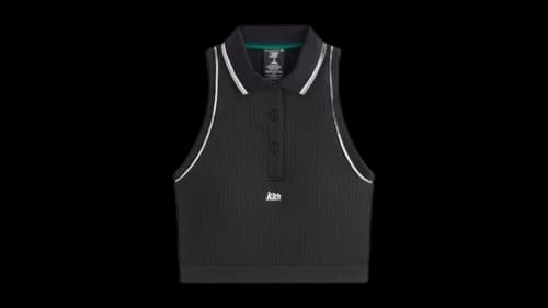 Kith x Wilson Women's Classic Cropped Polo Black