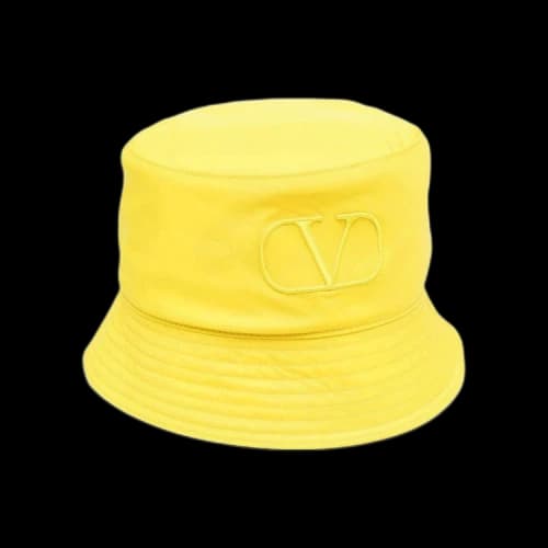 Valentino Embroidered V Logo Bucket Hat 'Yellow'