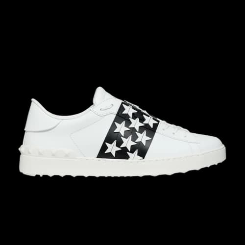 Valentino Open Sneaker 'Star Embellished - White Black'