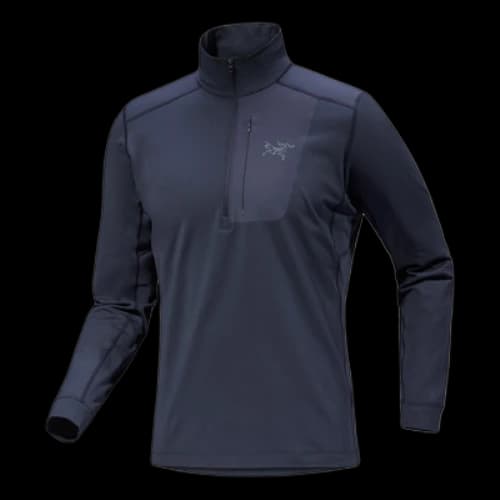 Arc'Teryx Rho LT Zip Neck Top 'Blue'