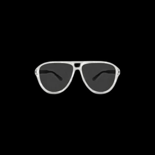 Amiri Aviator Logo Sunglasses 'White'