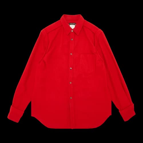 Comme des Garçons Homme Plus Long-Sleeve Flannel Button Up 'Red'