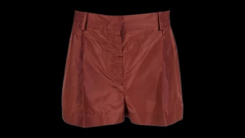 Valentino Women's Pressed-Crease Tailored Shorts Brown