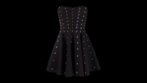 Valentino Women's Crystal-Embellished Minidress Black