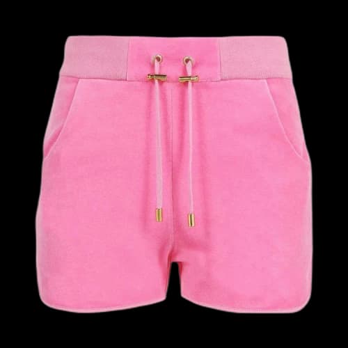 Balmain Velvet Shorts With Patch 'Rose'