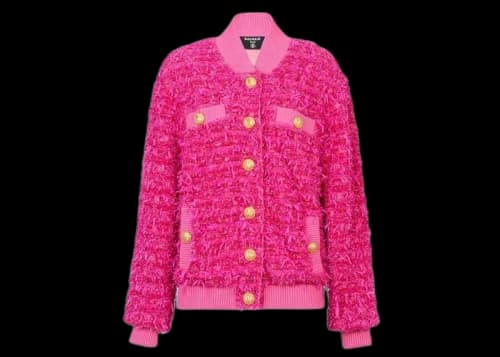 Balmain x Barbie - Tweed Bomber Jacket Pink