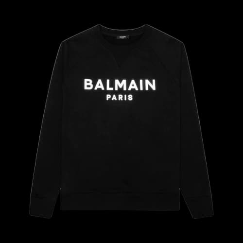 Balmain Foil Sweatshirt 'Noir/Argent'
