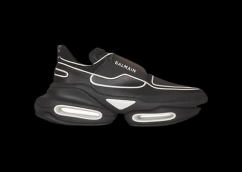 Balmain B-Bold Low-Top Black White
